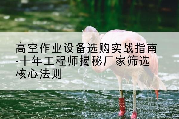 靖宇剪叉式升降机厂家-高空作业设备选购实战指南-十年工程师揭秘厂家筛选核心法则